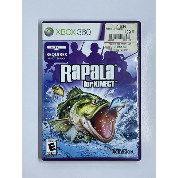 RAPALA FOR KINECT XBOX 360 GAME FISHING SIMULATOR ACTION ADVENTURE COMPLETE - Picture 1 of 3